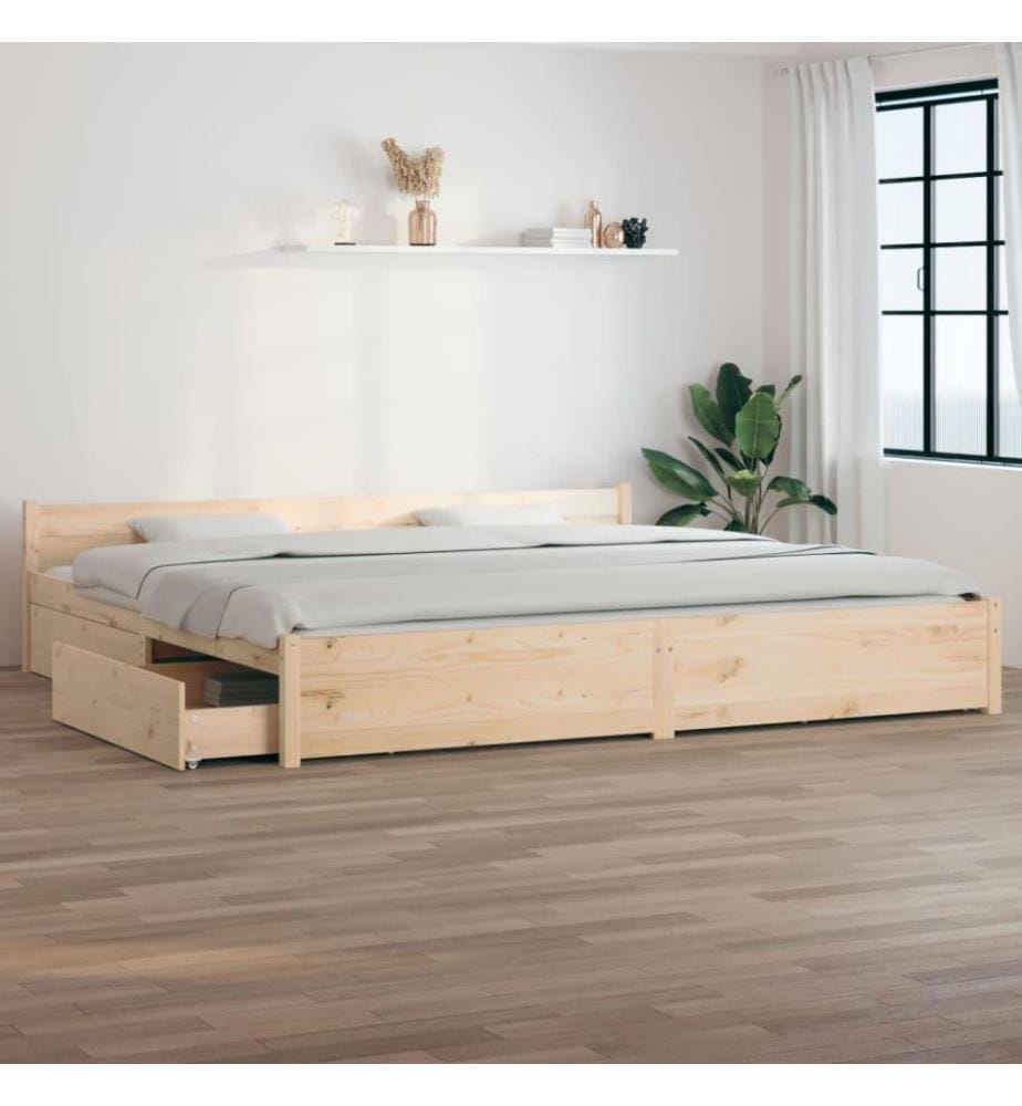 Bett mit Schubladen 180x200 cm 6FT Super King