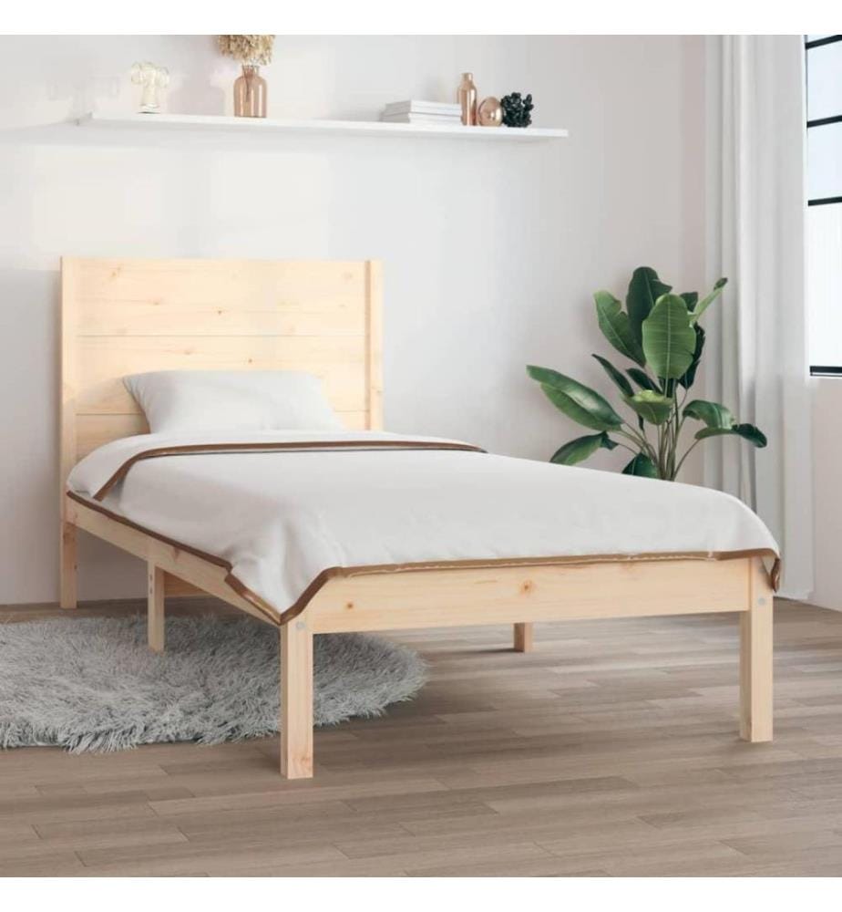 Cadre de lit Bois de pin massif 90x200 cm