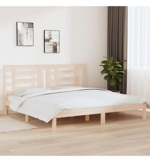 Cadre de lit Bois de pin massif 200x200 cm