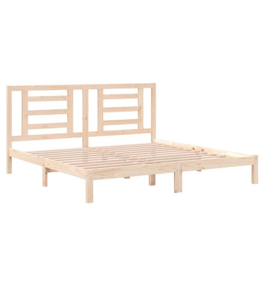 Cadre de lit Bois de pin massif 200x200 cm