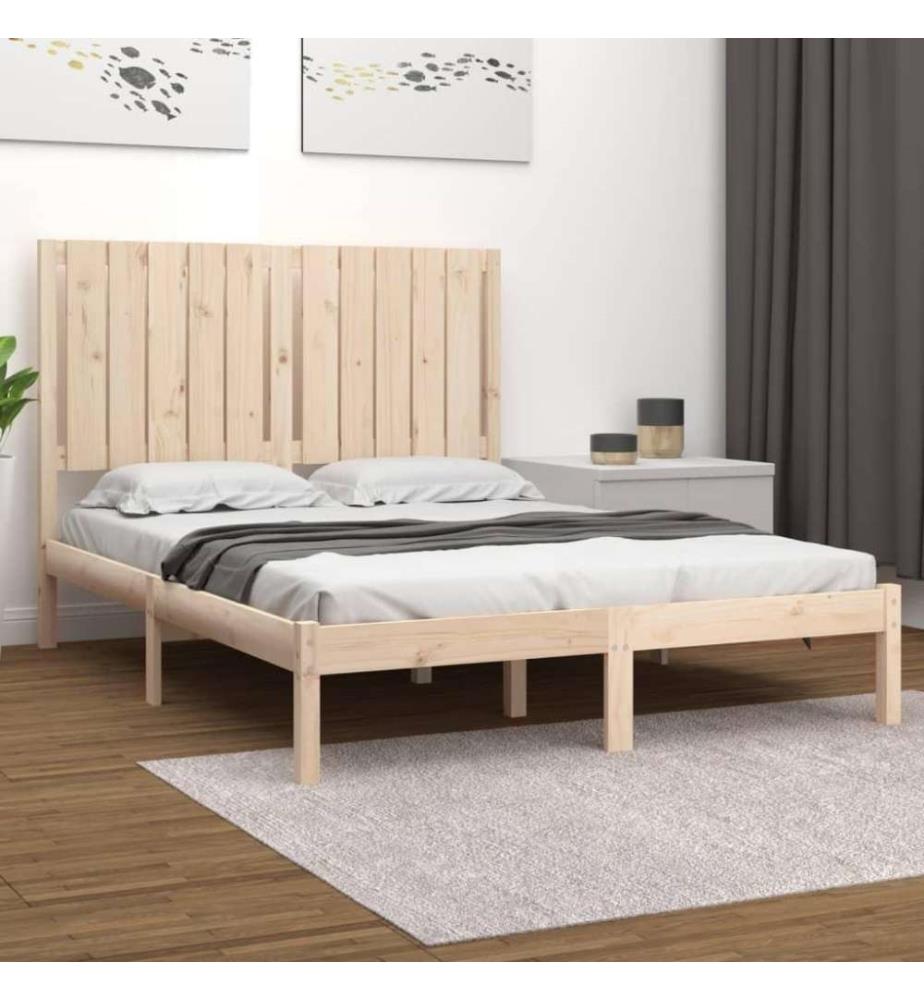 Cadre de lit Bois massif 120x190 cm Petit Double