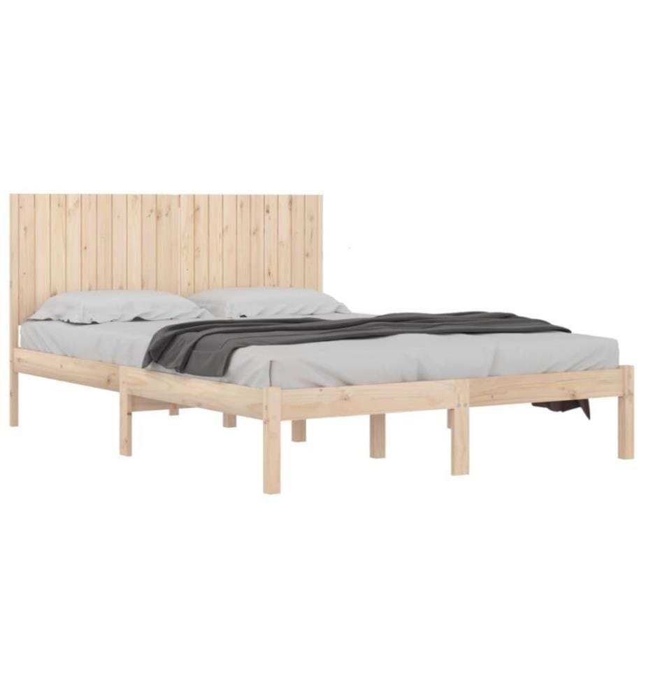 Cadre de lit Bois de pin massif 200x200 cm