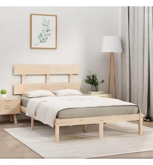Cadre de lit Bois massif 200x200 cm