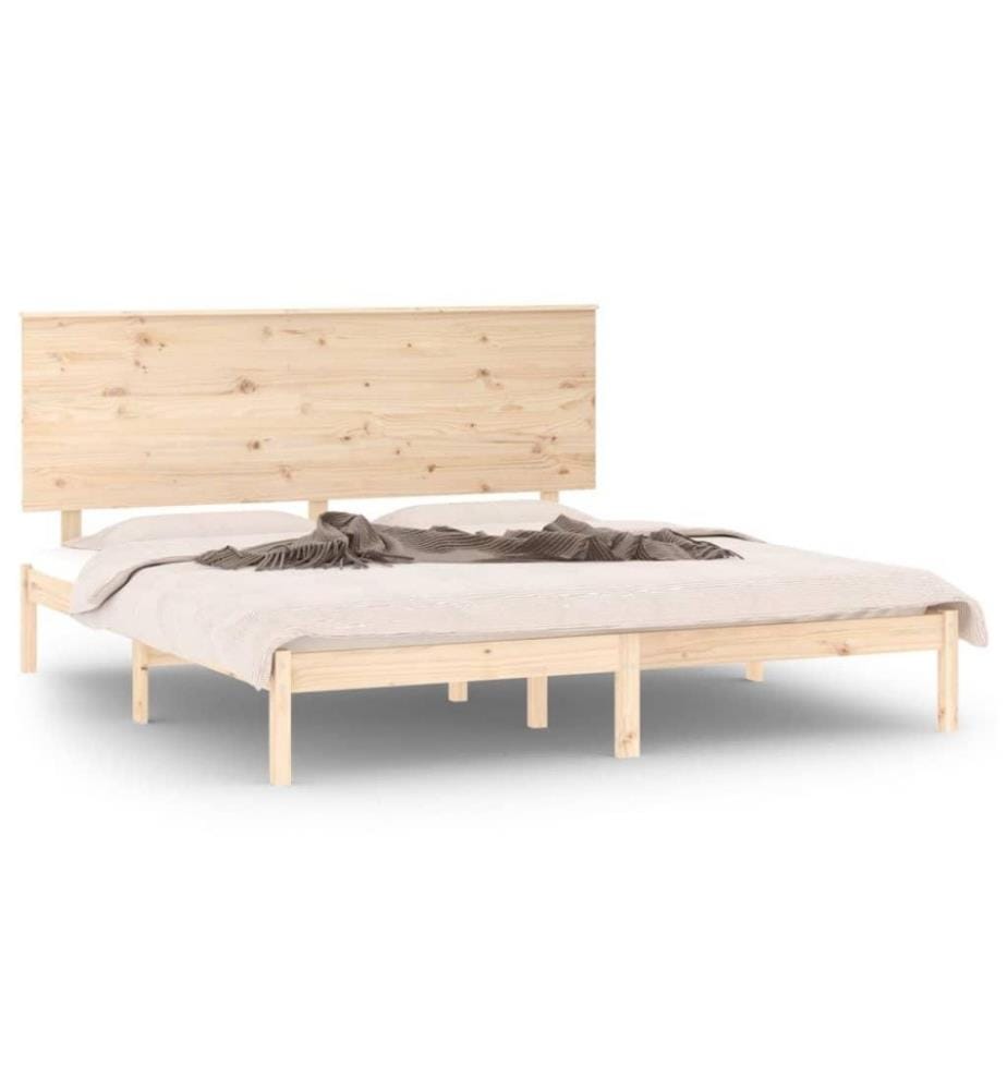 Cadre de lit Bois de pin massif 200x200 cm