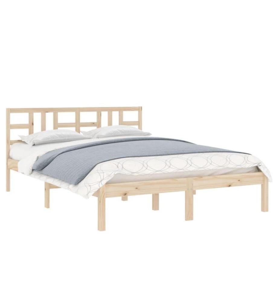 Cadre de lit Bois massif 135x190 cm Double