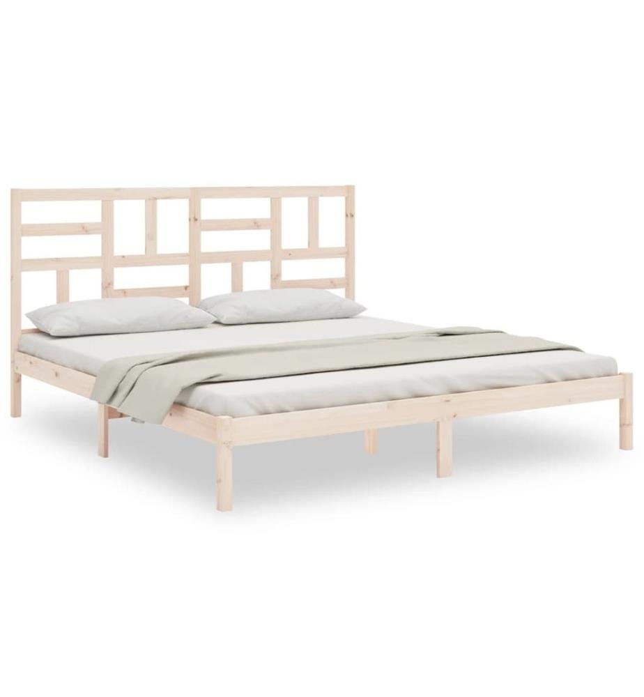 Cadre de lit bois massif 180x200 cm super king