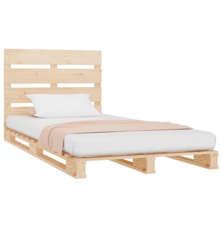 Cadre de lit 75x190 cm Bois pin massif Petit simple