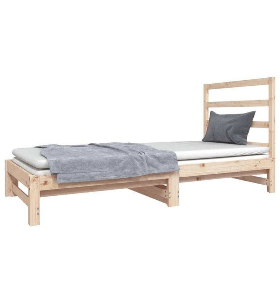 Lit coulissant 2x(90x190) cm Bois de pin massif