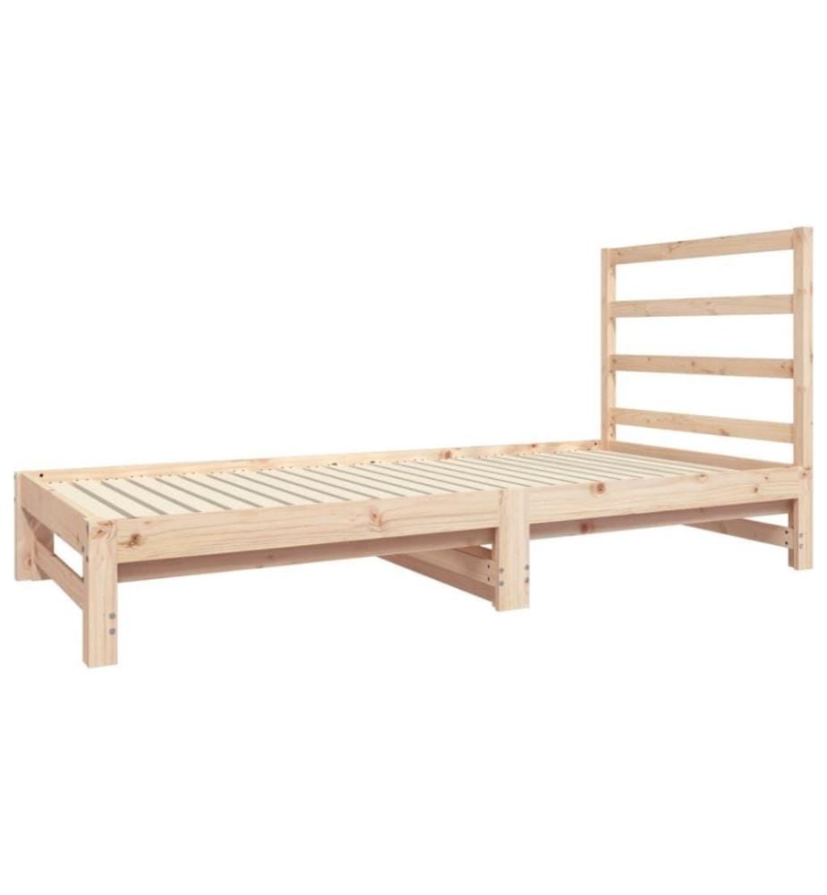 Lit coulissant 2x(90x190) cm Bois de pin massif