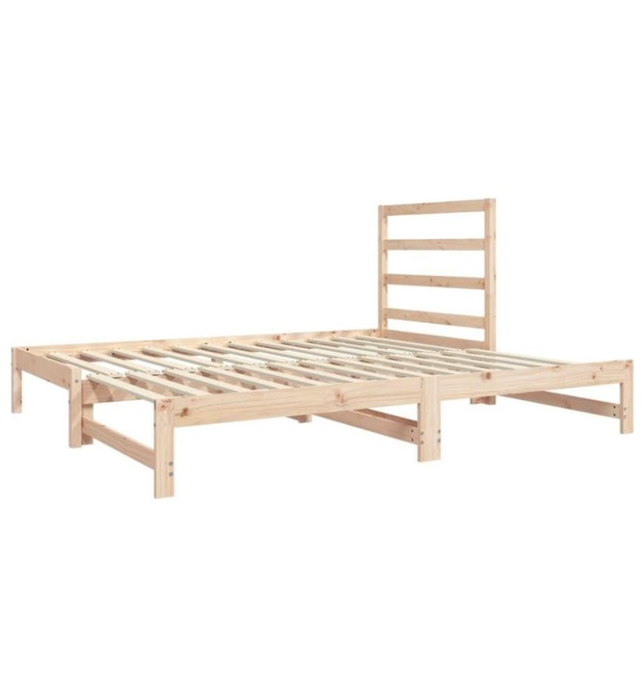 Lit coulissant 2x(90x190) cm Bois de pin massif