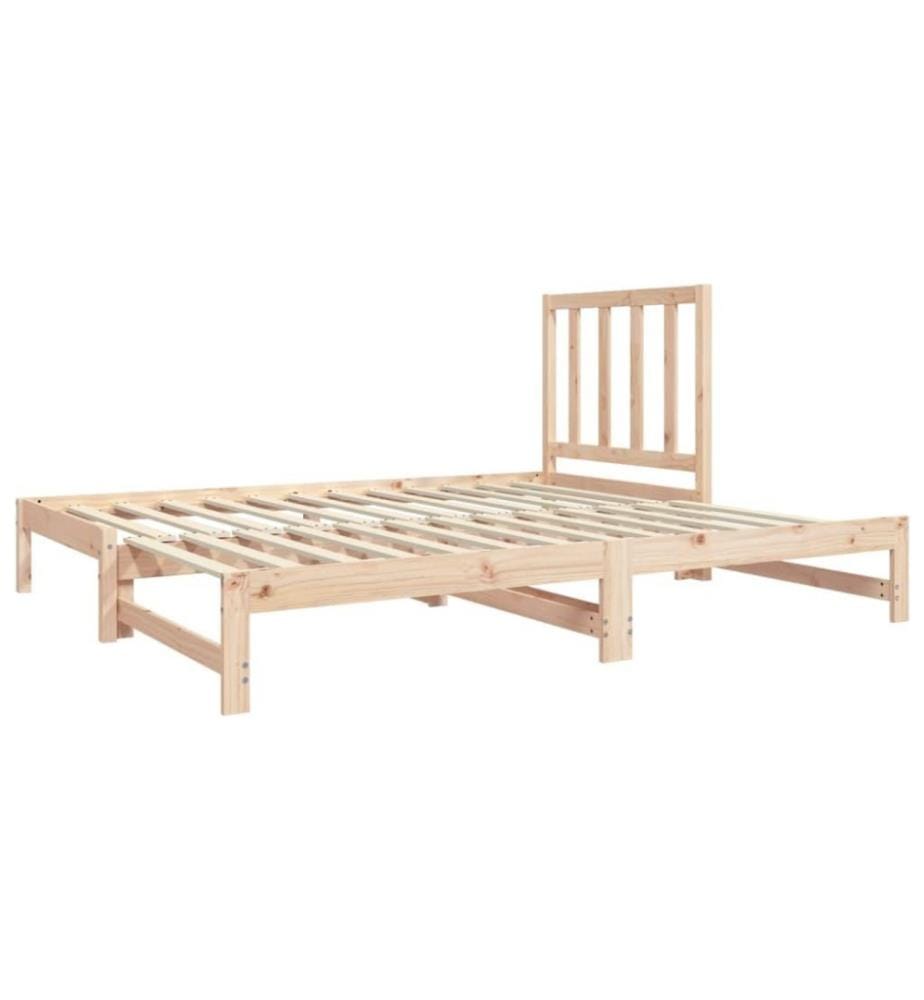 Lit coulissant 2x(90x190) cm Bois de pin massif