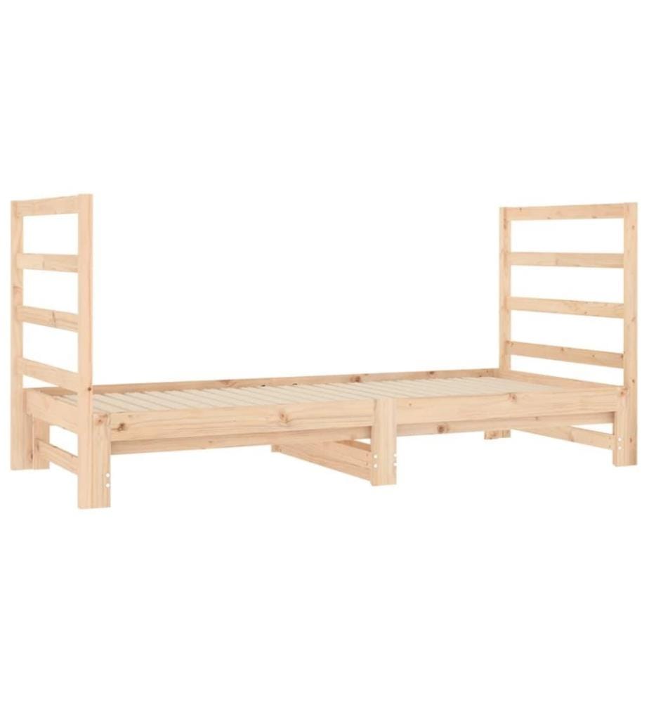 Lit coulissant 2x(90x190) cm Bois de pin massif