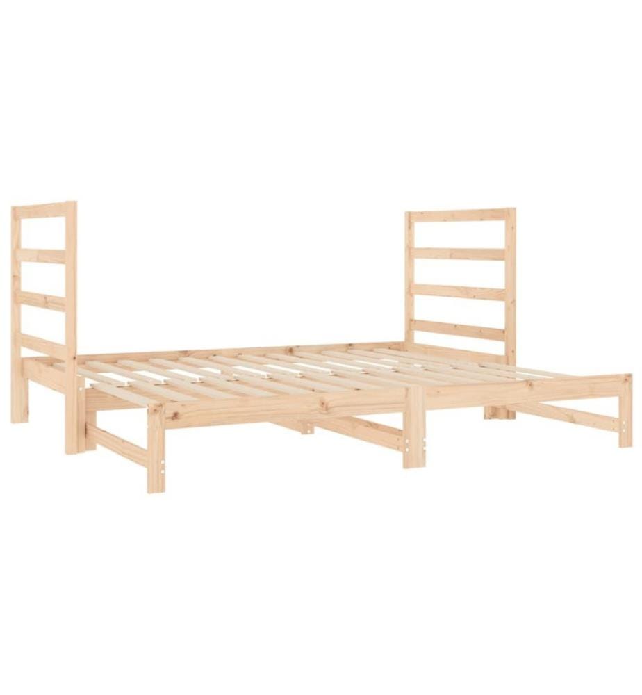 Lit coulissant 2x(90x190) cm Bois de pin massif
