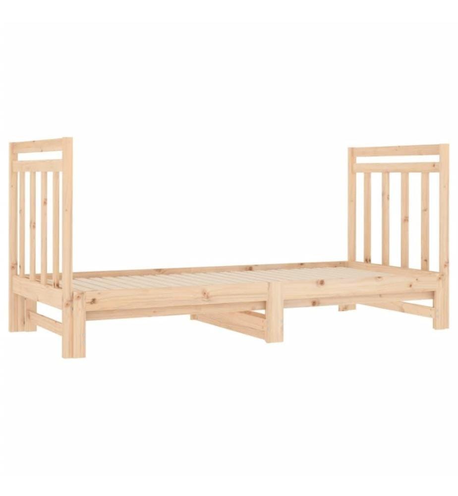 Lit coulissant 2x(90x190) cm Bois de pin massif