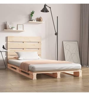 Cadre de lit 90x190 cm Bois de pin massif Simple