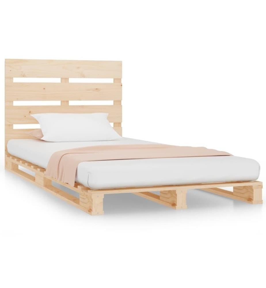 Cadre de lit 90x190 cm Bois de pin massif Simple