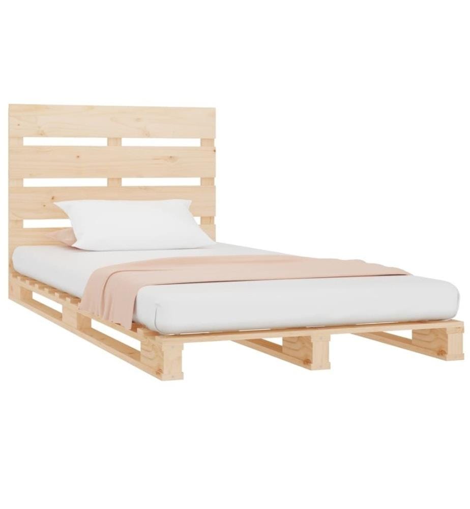 Cadre de lit 90x190 cm Bois de pin massif Simple