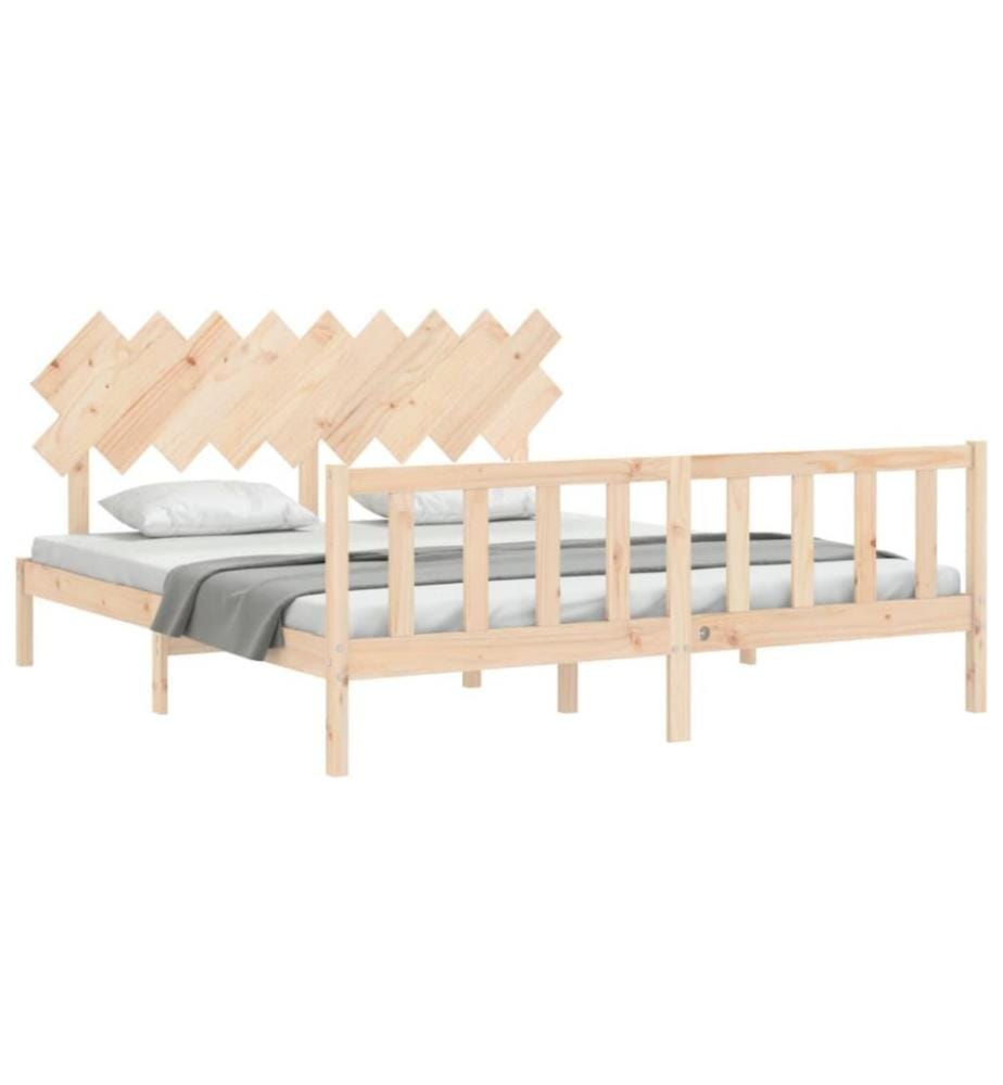 Massivholzbett mit Kopfteil 6FT Super King