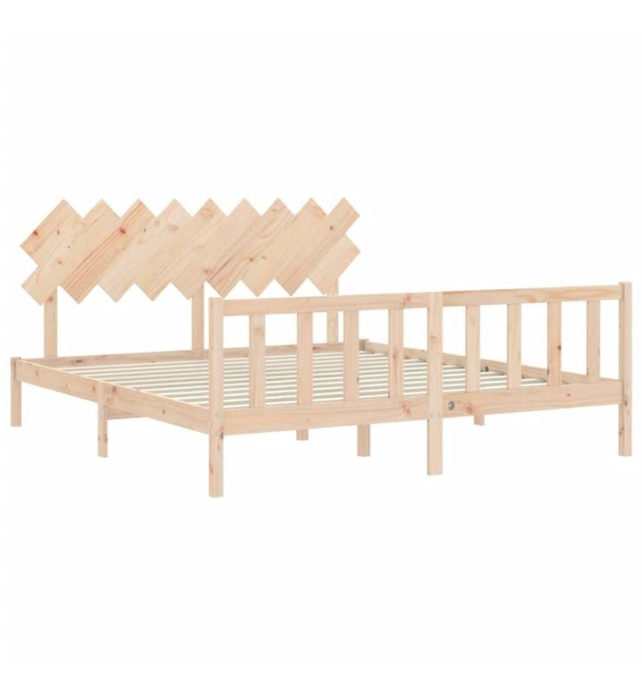 Massivholzbett mit Kopfteil 6FT Super King