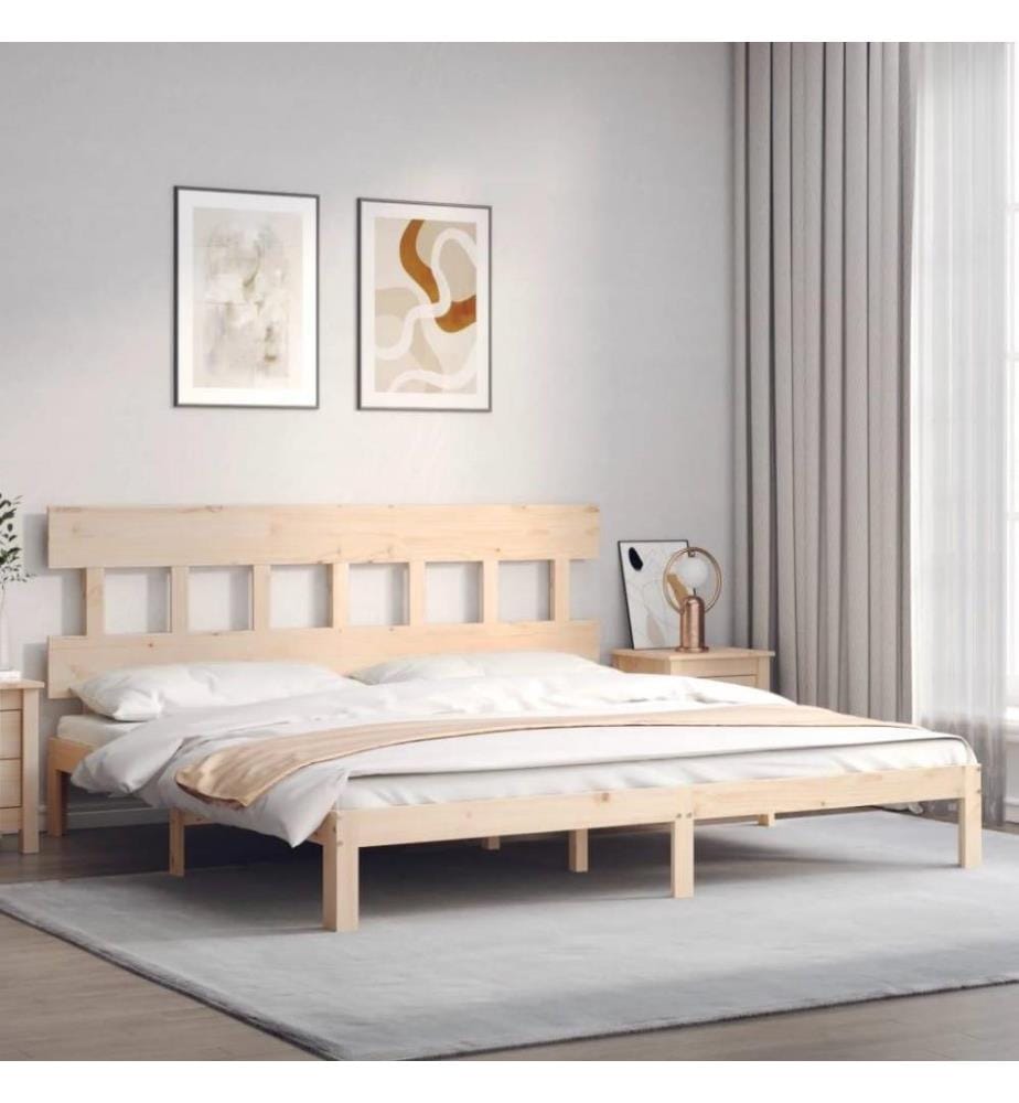 Massivholzbett mit Kopfteil 6FT Super King