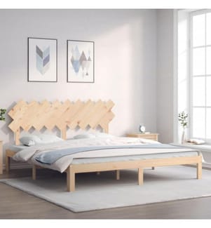 Massivholzbett mit Kopfteil 6FT Super King