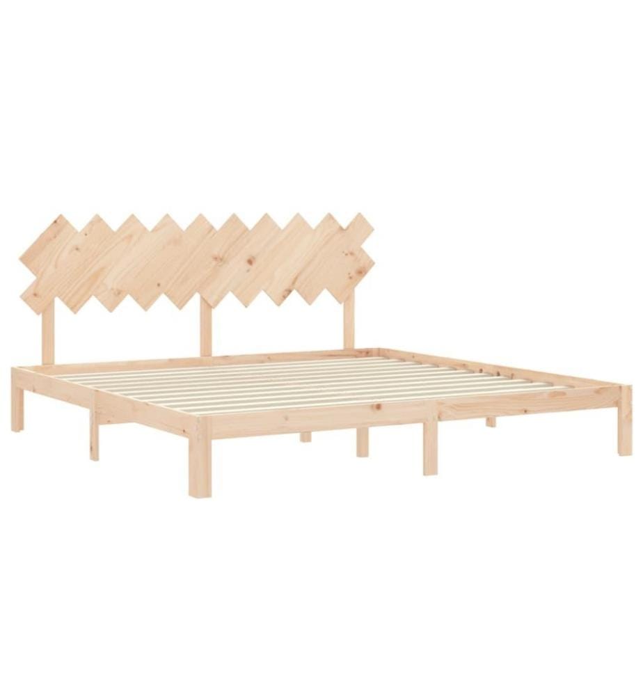 Cadre de lit avec tête de lit 200x200 cm bois massif