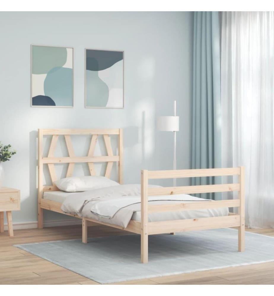 Massivholzbett mit Kopfteil 2FT6 Small Single
