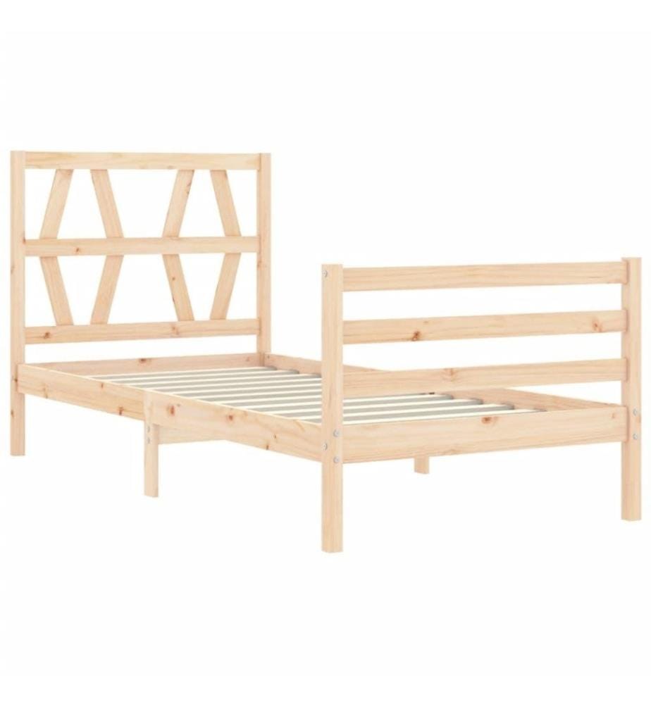 Massivholzbett mit Kopfteil 2FT6 Small Single