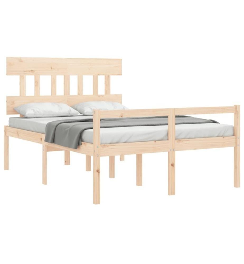 Massivholzbett mit Kopfteil 4FT Small Double
