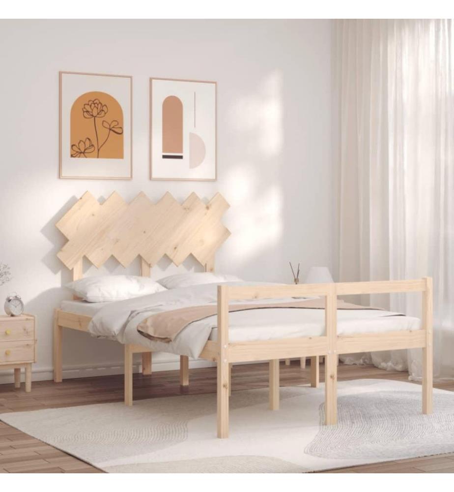Massivholzbett mit Kopfteil 4FT Small Double