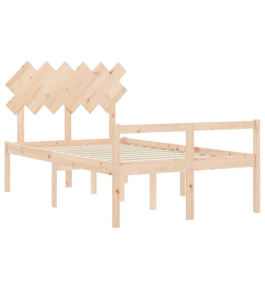 Massivholzbett mit Kopfteil 4FT Small Double