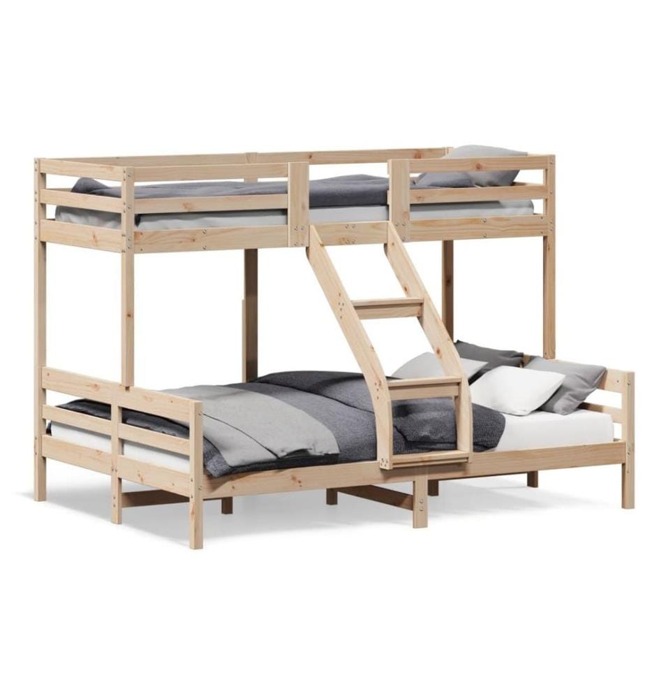 Lit superposé 80x200/140x200 cm bois de pin massif