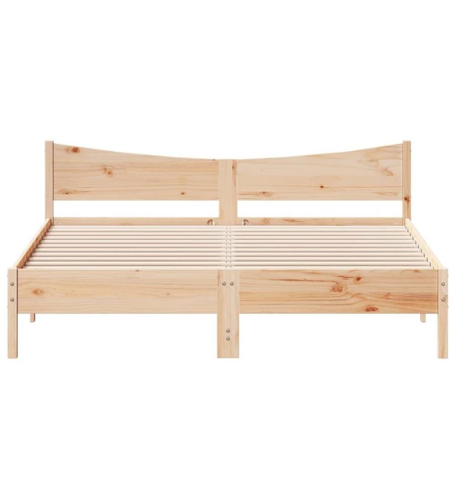 Cadre de lit avec tête de lit 180x200 cm bois de pin massif