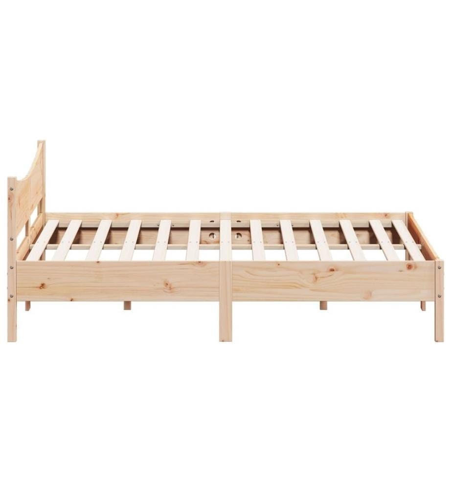 Cadre de lit avec tête de lit 180x200 cm bois de pin massif