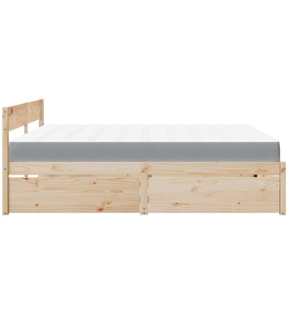 Bett mit Schubladen und Matratze 180x200 cm Massivholz Kiefer