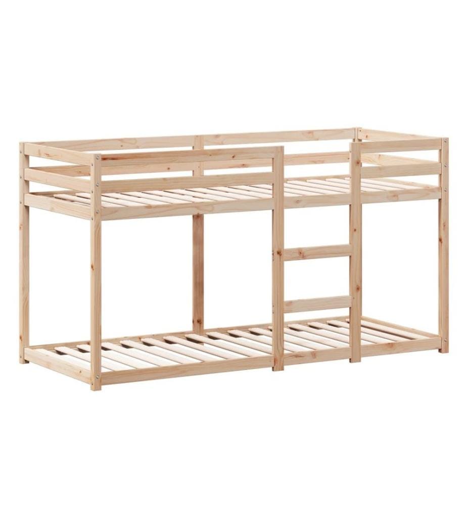 Lit superposé avec toit 90x190 cm bois massif de pin