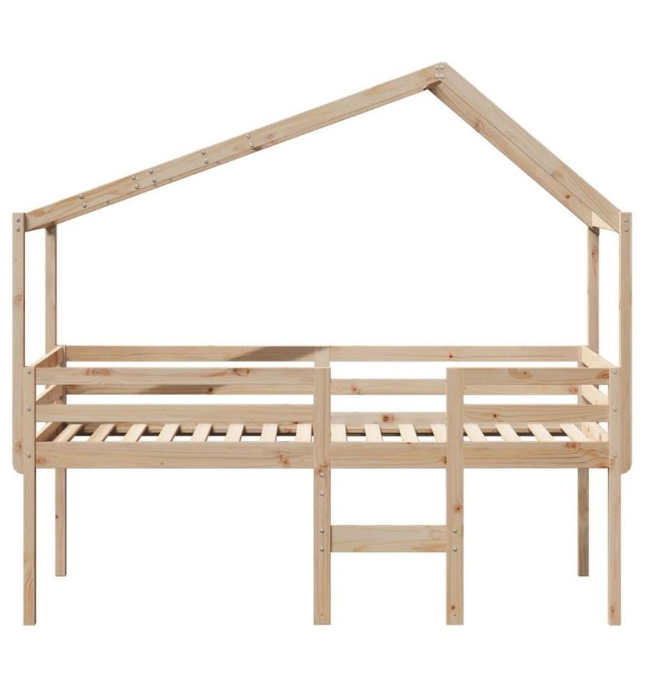 Lit haut avec toit 90x190 cm bois de pin massif
