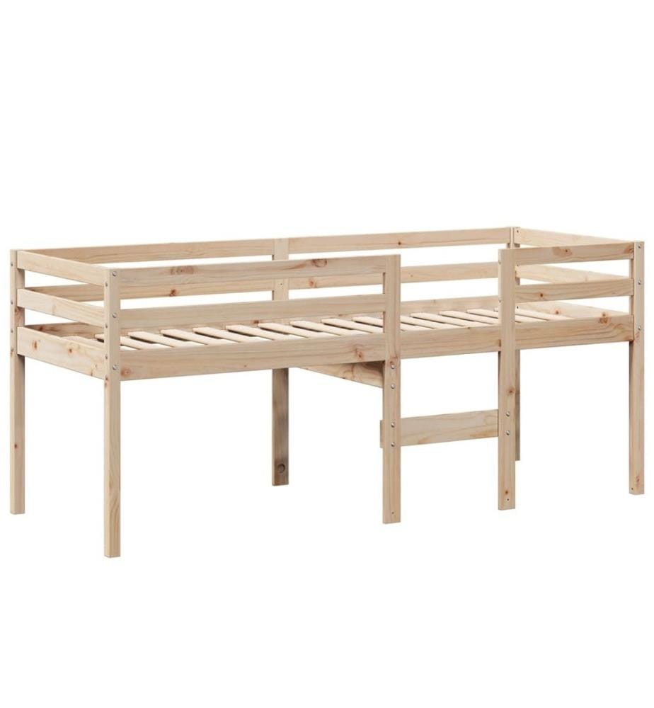 Hochbett mit Dach 80x200 cm Massivholz Kiefer