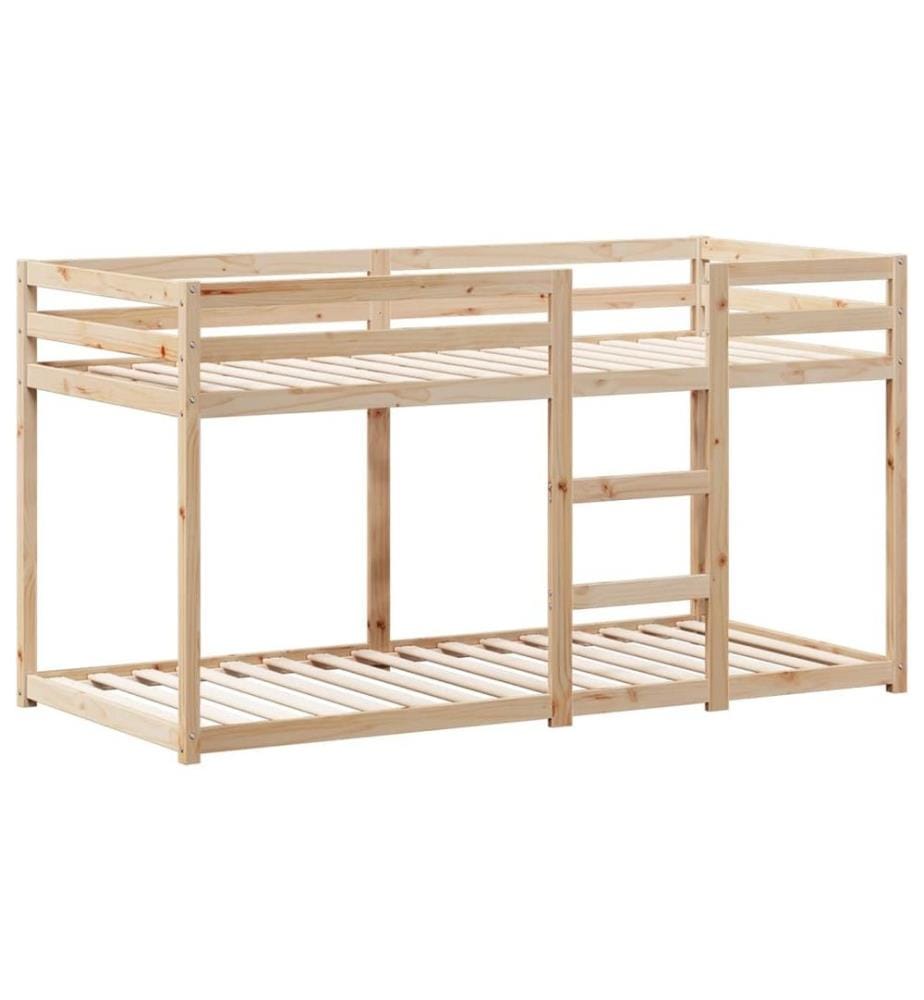 Lit superposé avec toit 90x200 cm bois de pin massif