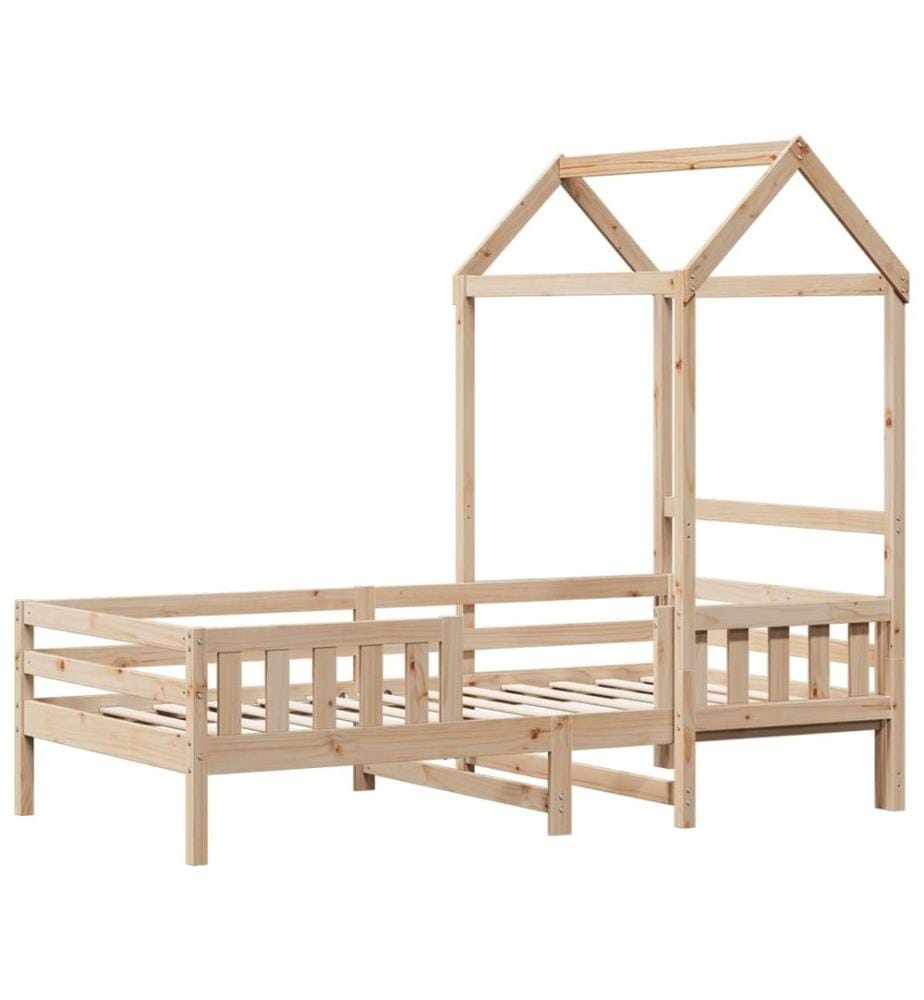 Cadre de lit avec toit 75x190 cm bois de pin massif