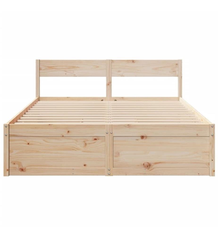 Cadre de lit avec tiroirs 140x200 cm bois de pin massif
