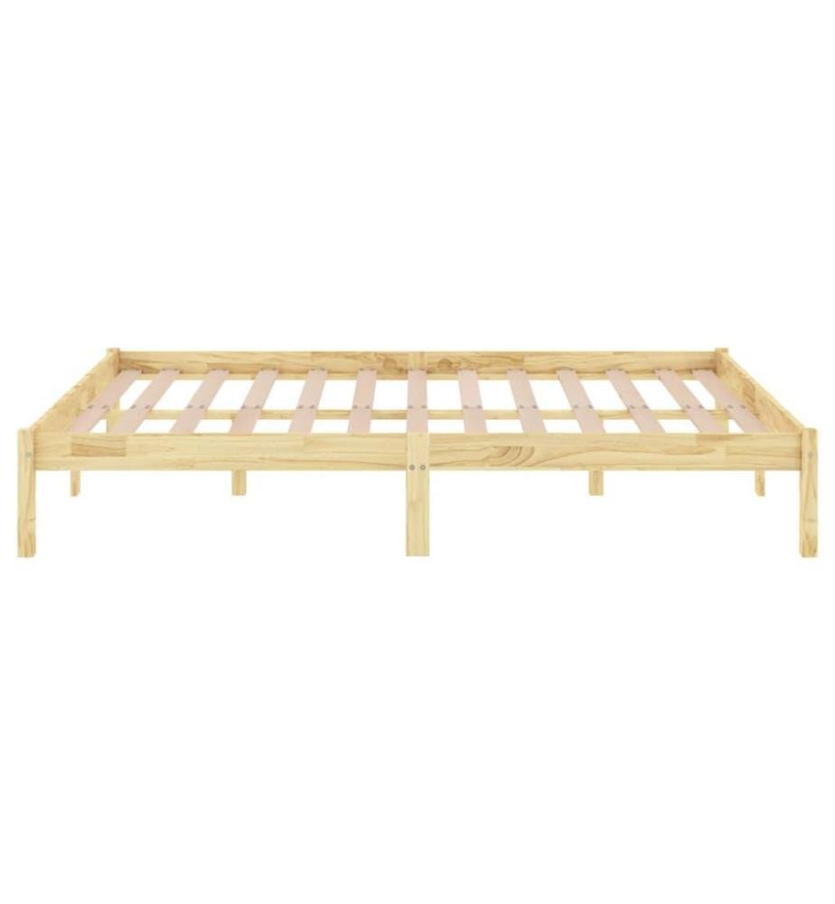 Cadre de lit Bois massif 135x190 cm Double