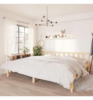 Cadre de lit Bois de pin massif 180x200 cm Super King