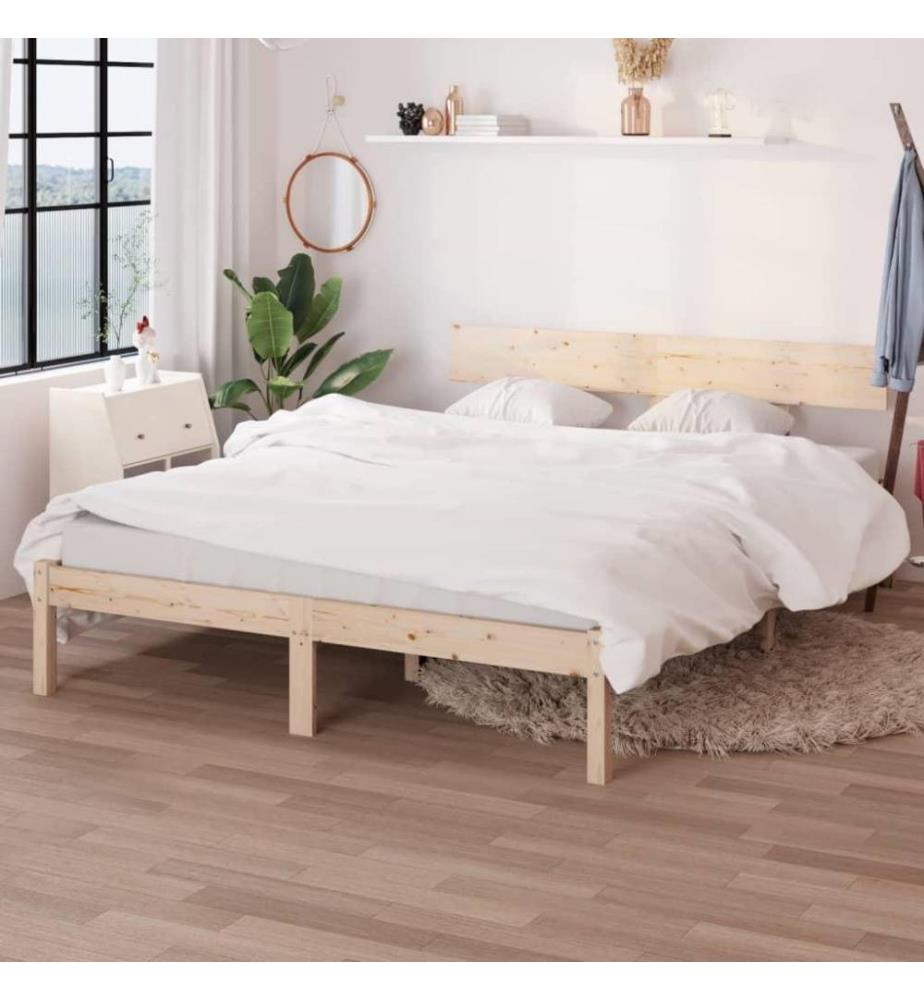 Massivholzbett Massivholz Kiefer 150x200 cm UK King