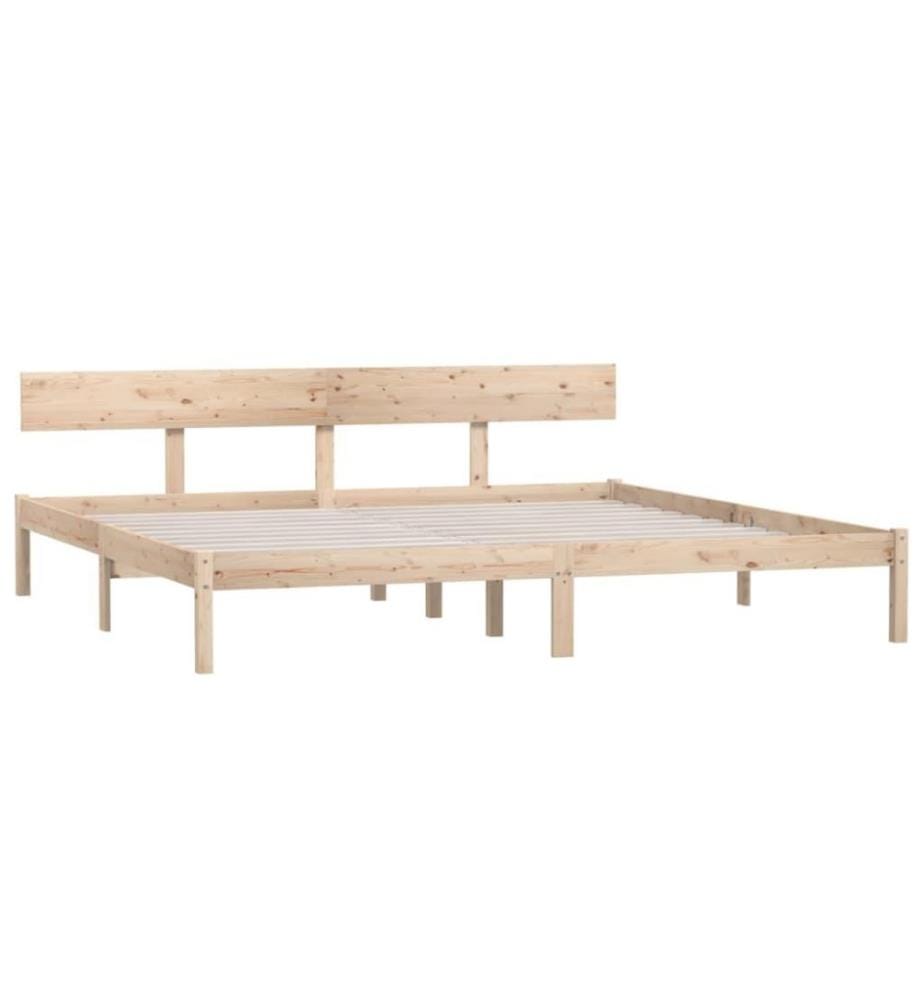 Cadre de lit Bois de pin massif 200x200 cm