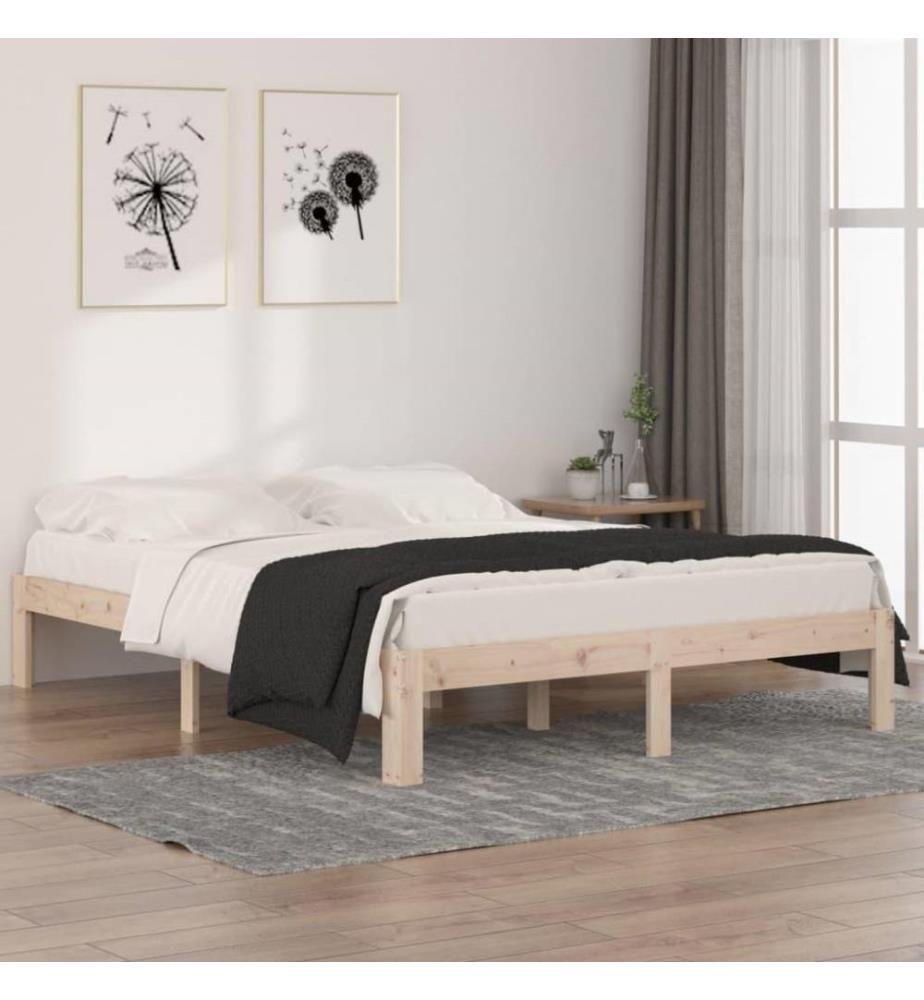 Massivholzbett 150x200 cm 5FT King Size