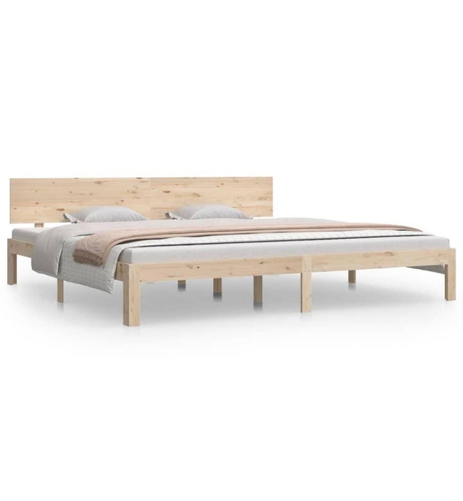 Cadre de lit Bois de pin massif 200x200 cm