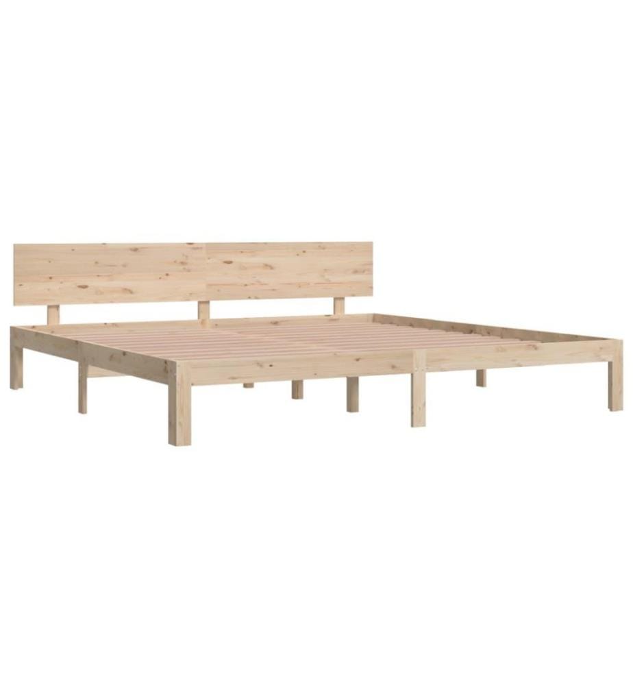 Cadre de lit Bois de pin massif 200x200 cm