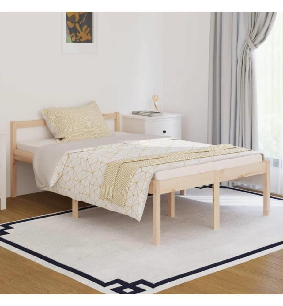 Cadre de lit Bois massif 120x190 cm Petit double