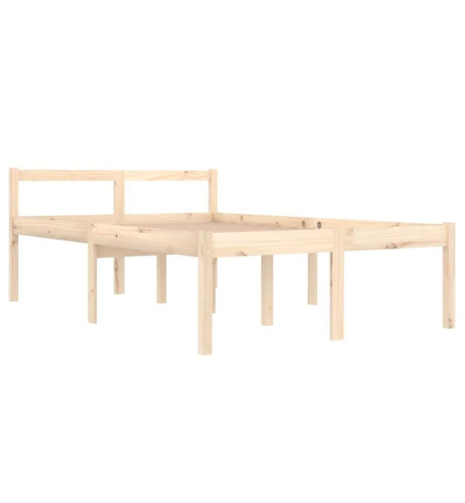 Cadre de lit Bois massif 120x190 cm Petit double